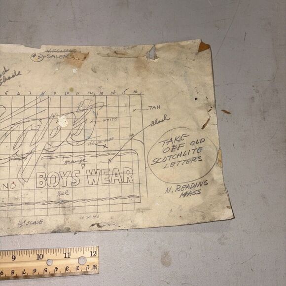 Vintage Billboard Ad Mockup: Kap’s Store Hathaway Shirts N Reading Massachusetts - Picture 5 of 5